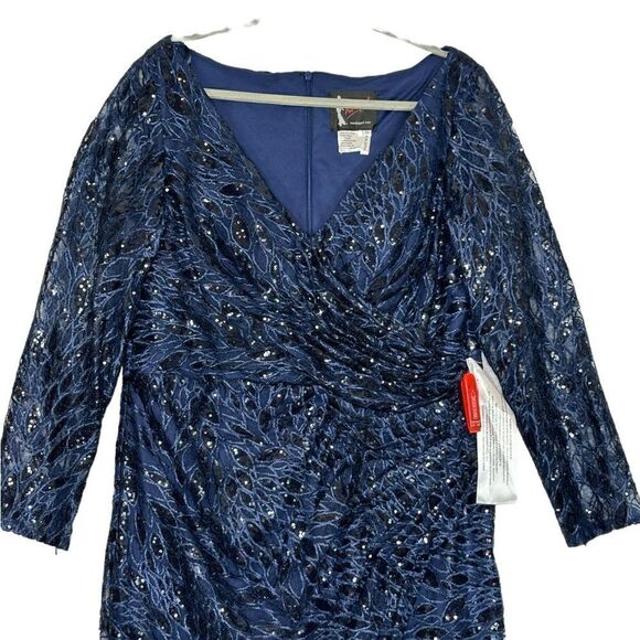 Mac Duggal Long Sleeve Sequin Lace Sequin Gown | Size 16 - Picture 2 of 13